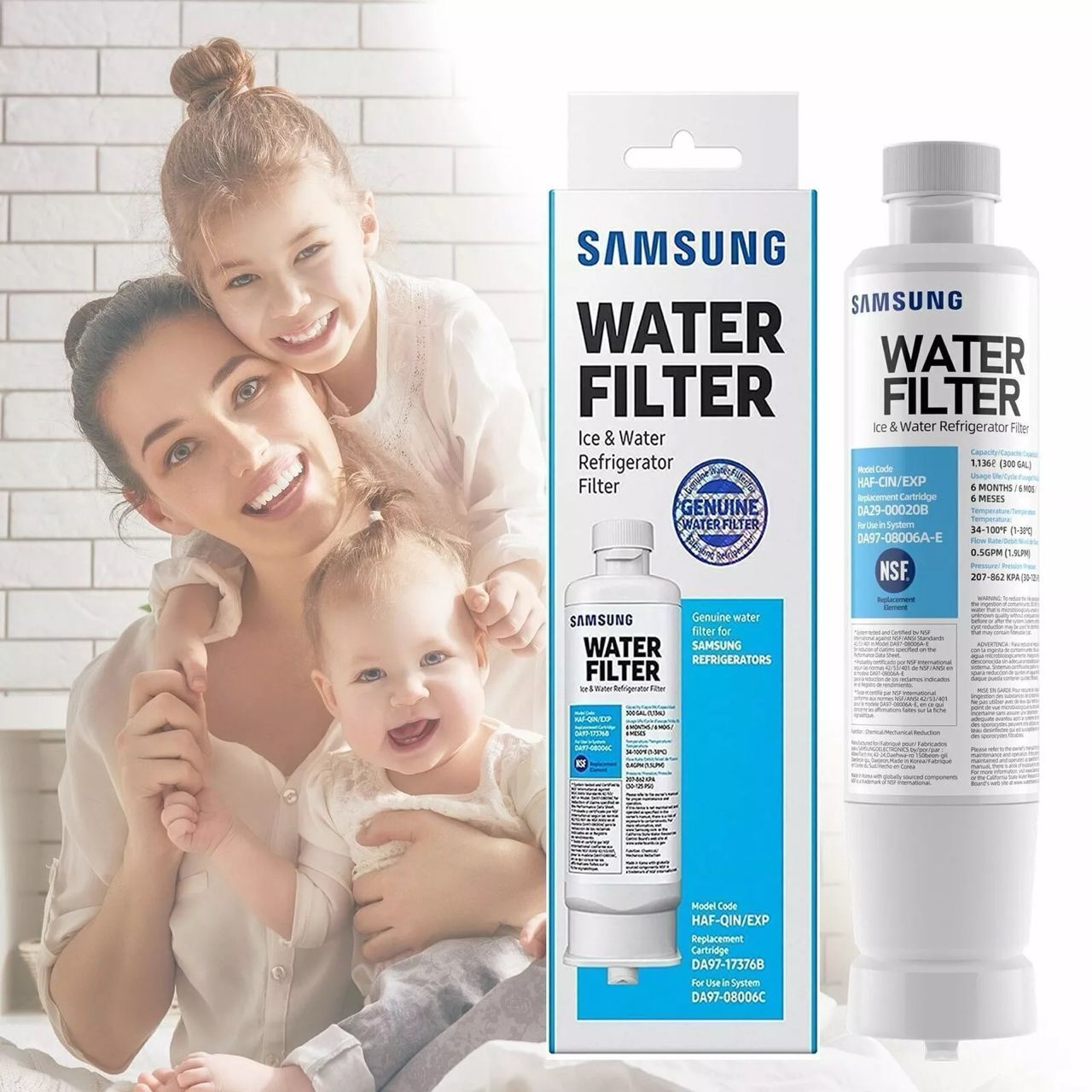 Genuine Samsung DA29-00020B HAF-CIN/EXP Refrigerator Water Filter Replacement